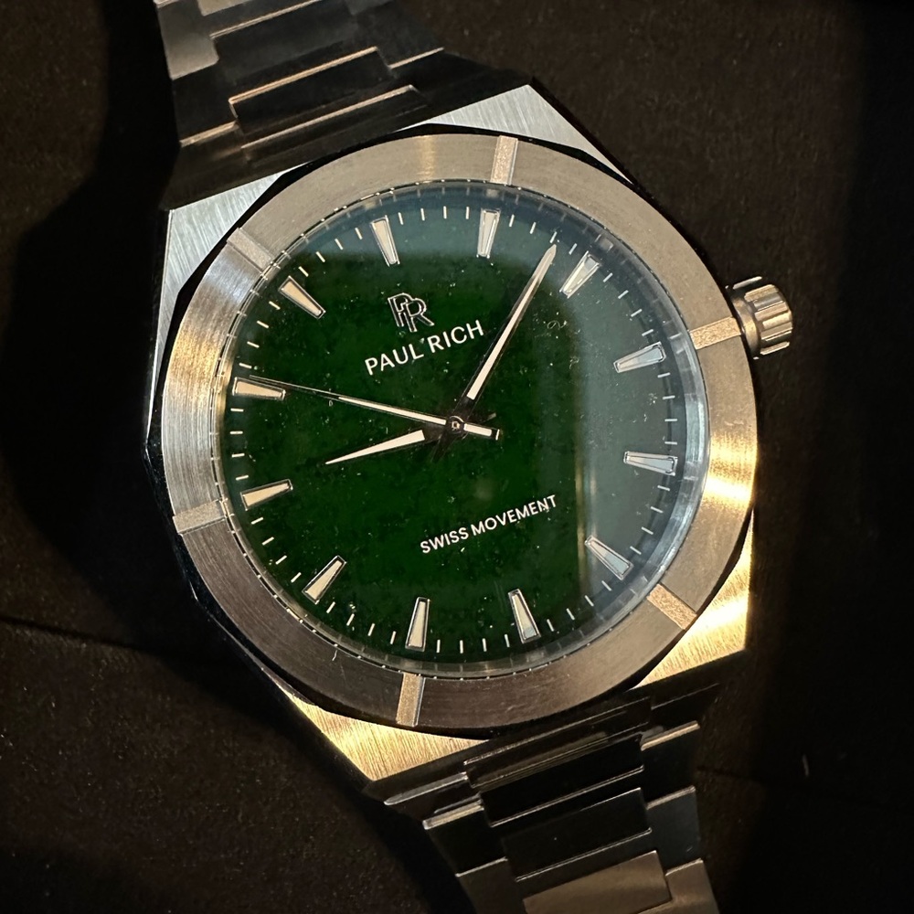 Paul Rich blue face Dial Men's Watch 1 1/2in face 5 1/2 inches band